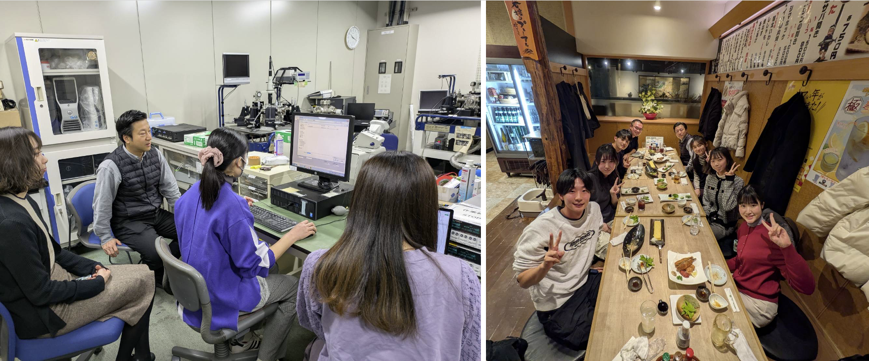 1月21日〜23日　近松先生と学生さん、志賀先生ご来研