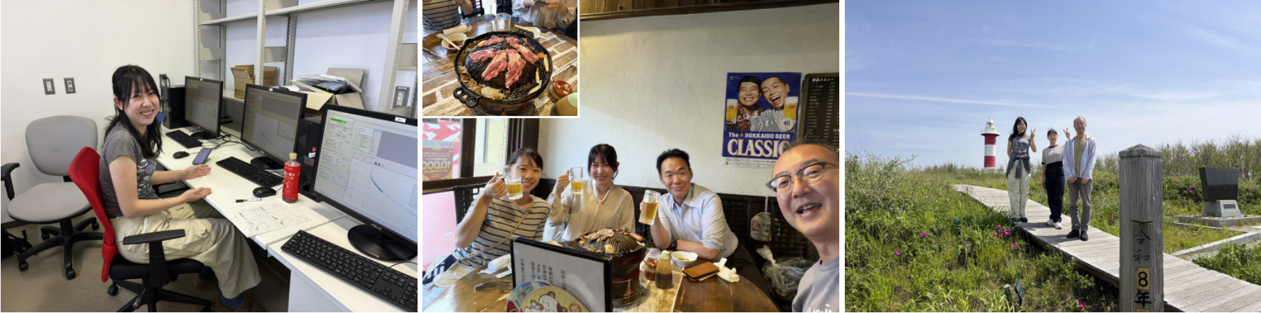 6月4日〜5日　共同研究拠点：次世代若手プログラムで、財前さん、米原さんと北大・太田研で熱伝導測定を行ってきました。