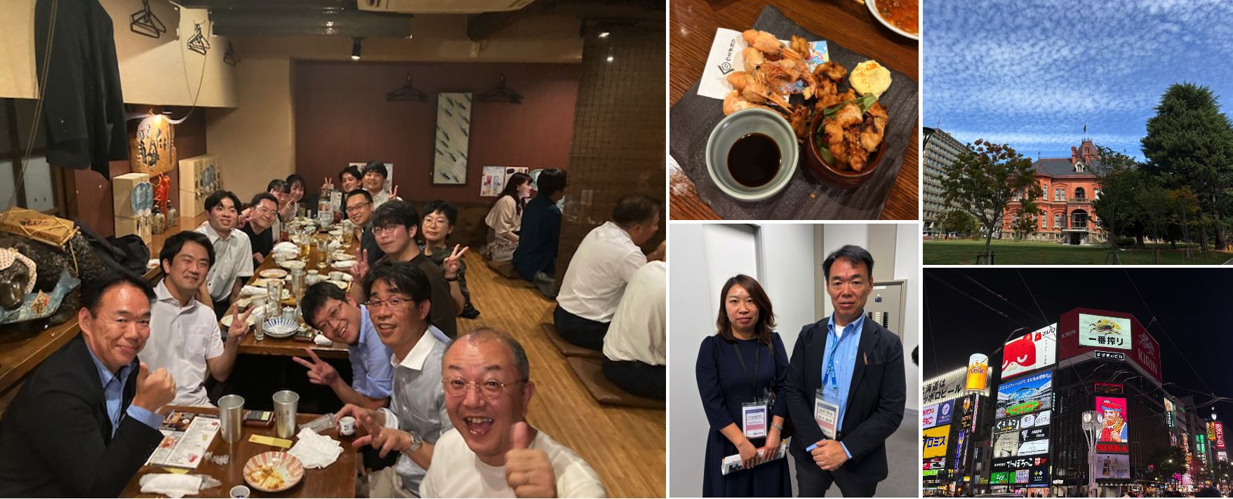 2026年9月10日 　応用物理学会＠北海道大学、全員の発表を終え、合同打ち上げです。